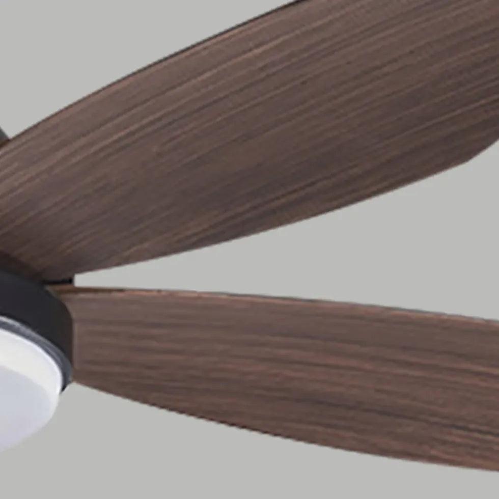 Wooden Black Living Room LED Fan Light - Clowas