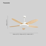 Five-Blade Modern Study Room Fan Light - Clowas