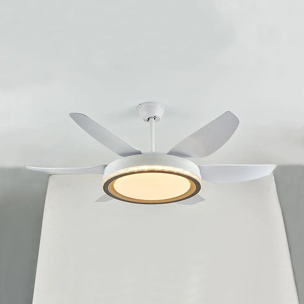 LED White Modern Living Room Fan Light - Clowas