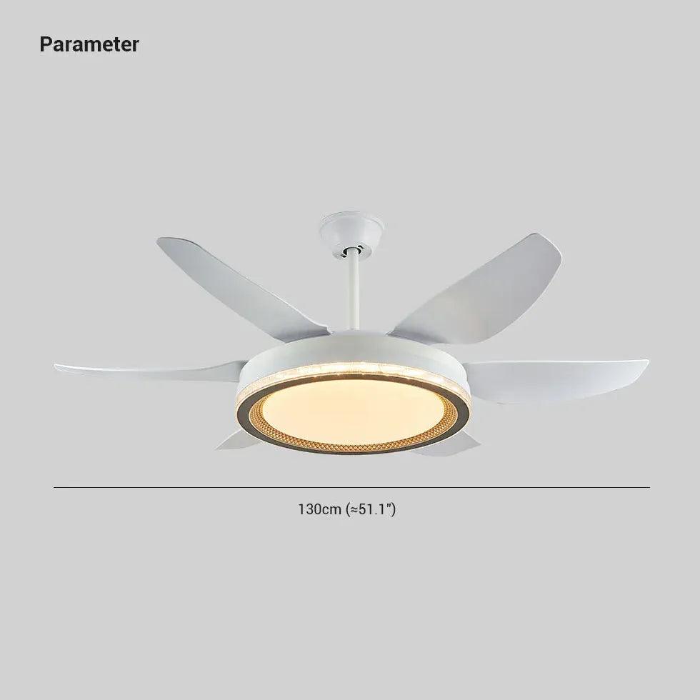 LED White Modern Living Room Fan Light - Clowas