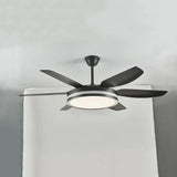 Black Metal Modern Minimalist Fan Light - Clowas