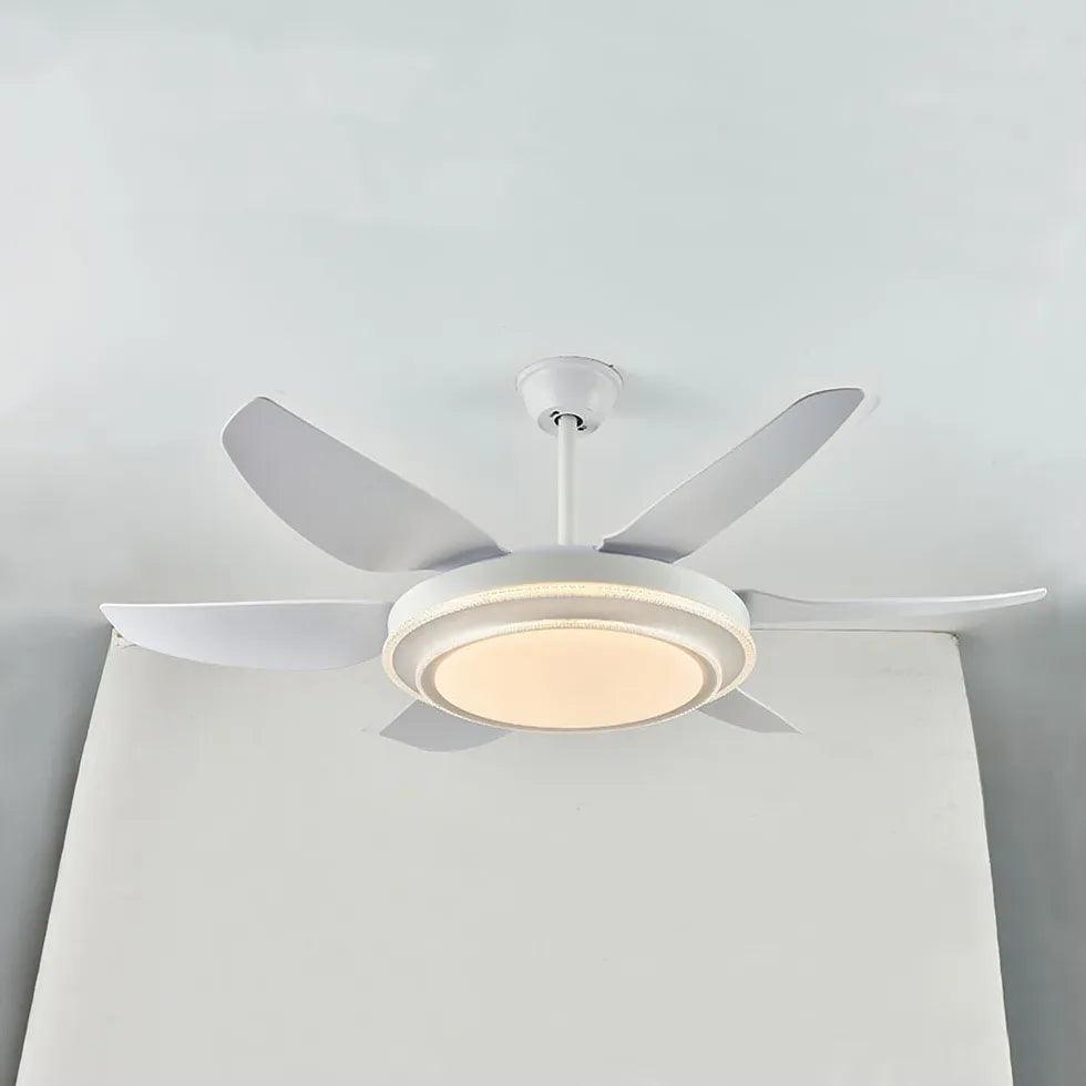 Round LED Modern Living Room Fan Light - Clowas