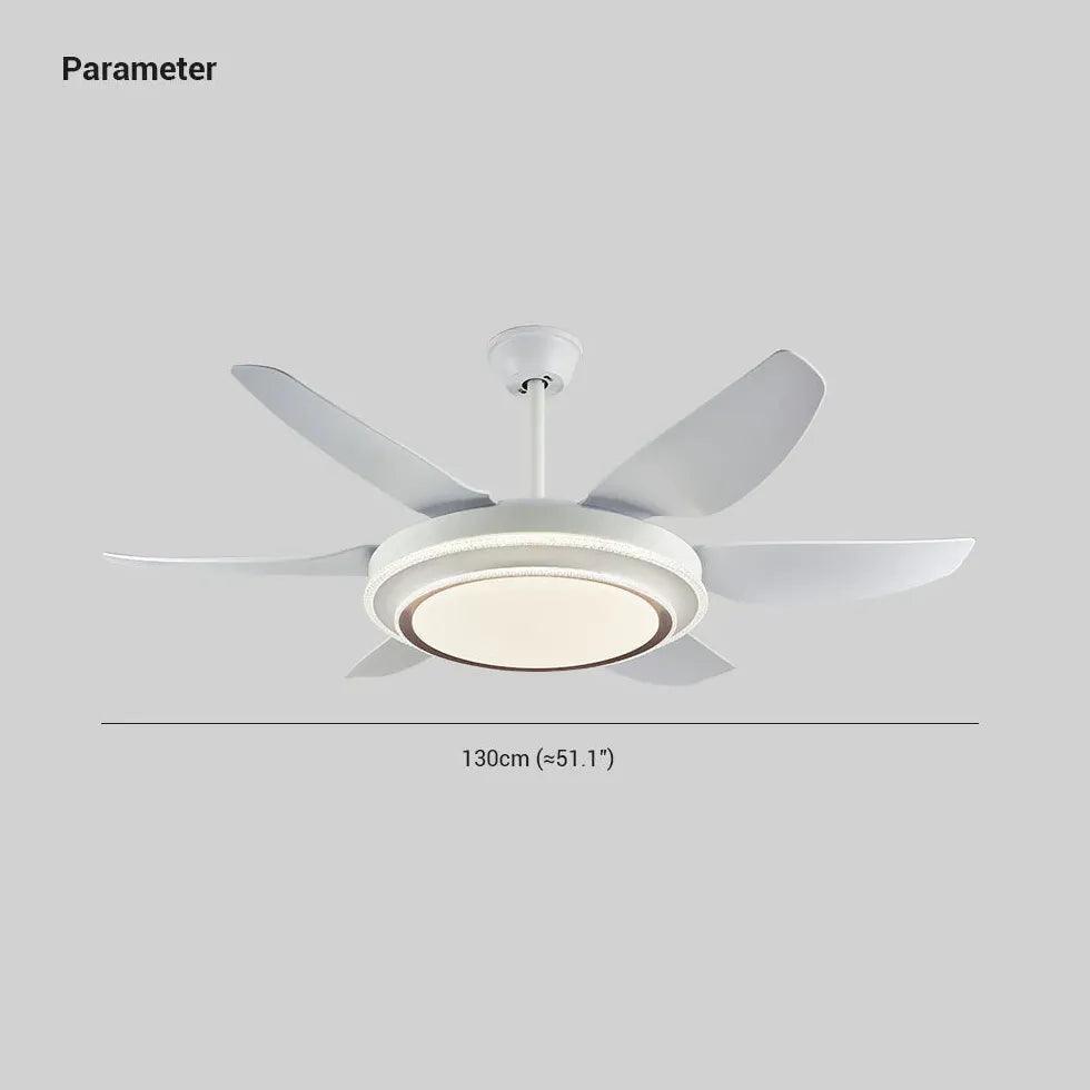 Round LED Modern Living Room Fan Light - Clowas