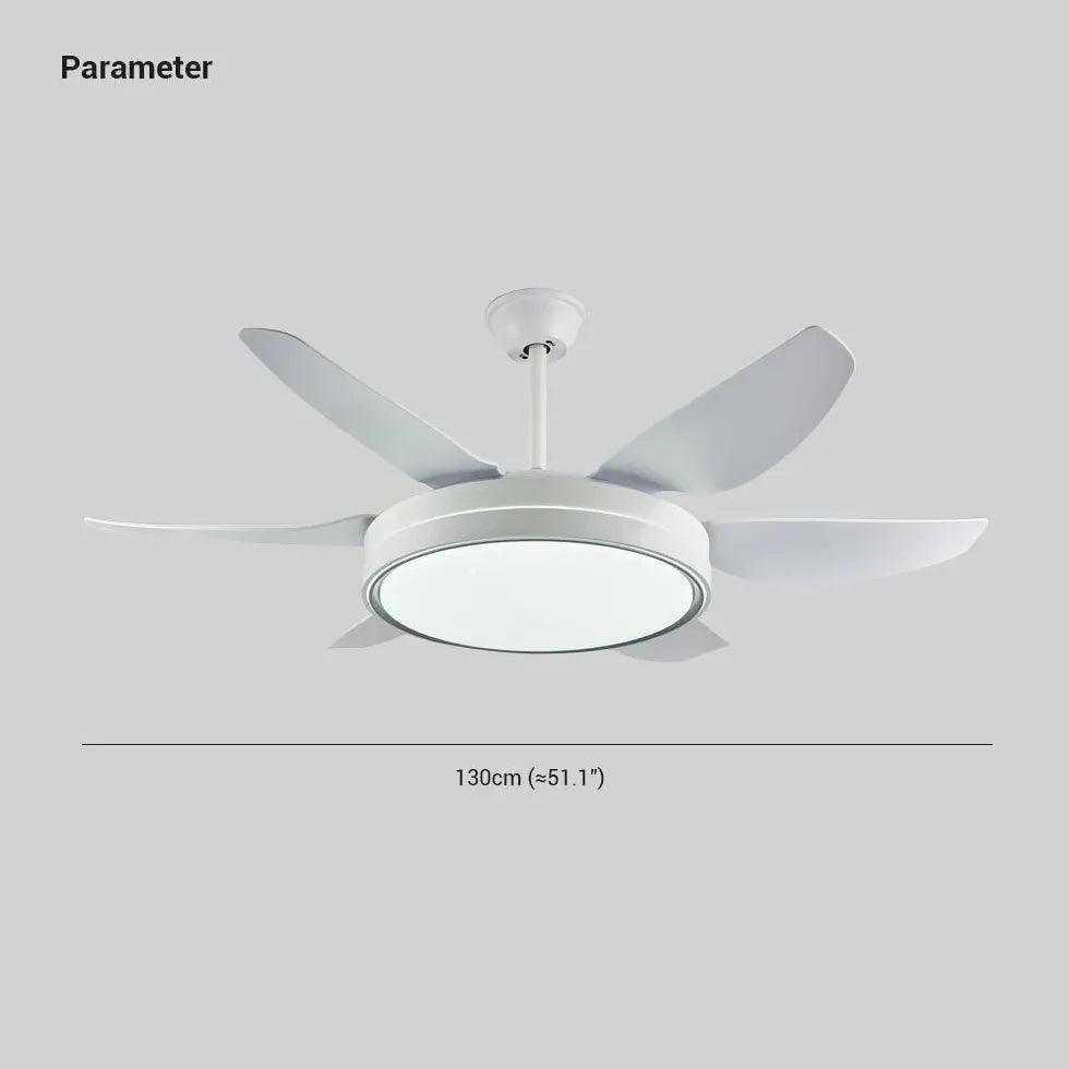 Remote-Controlled Minimalist White Fan Light - Clowas