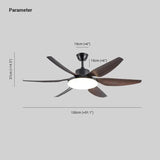 White Modern Minimalist Living Room Fan Light - Clowas