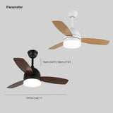 Three-Blade Modern Dining Room Fan Light - Clowas