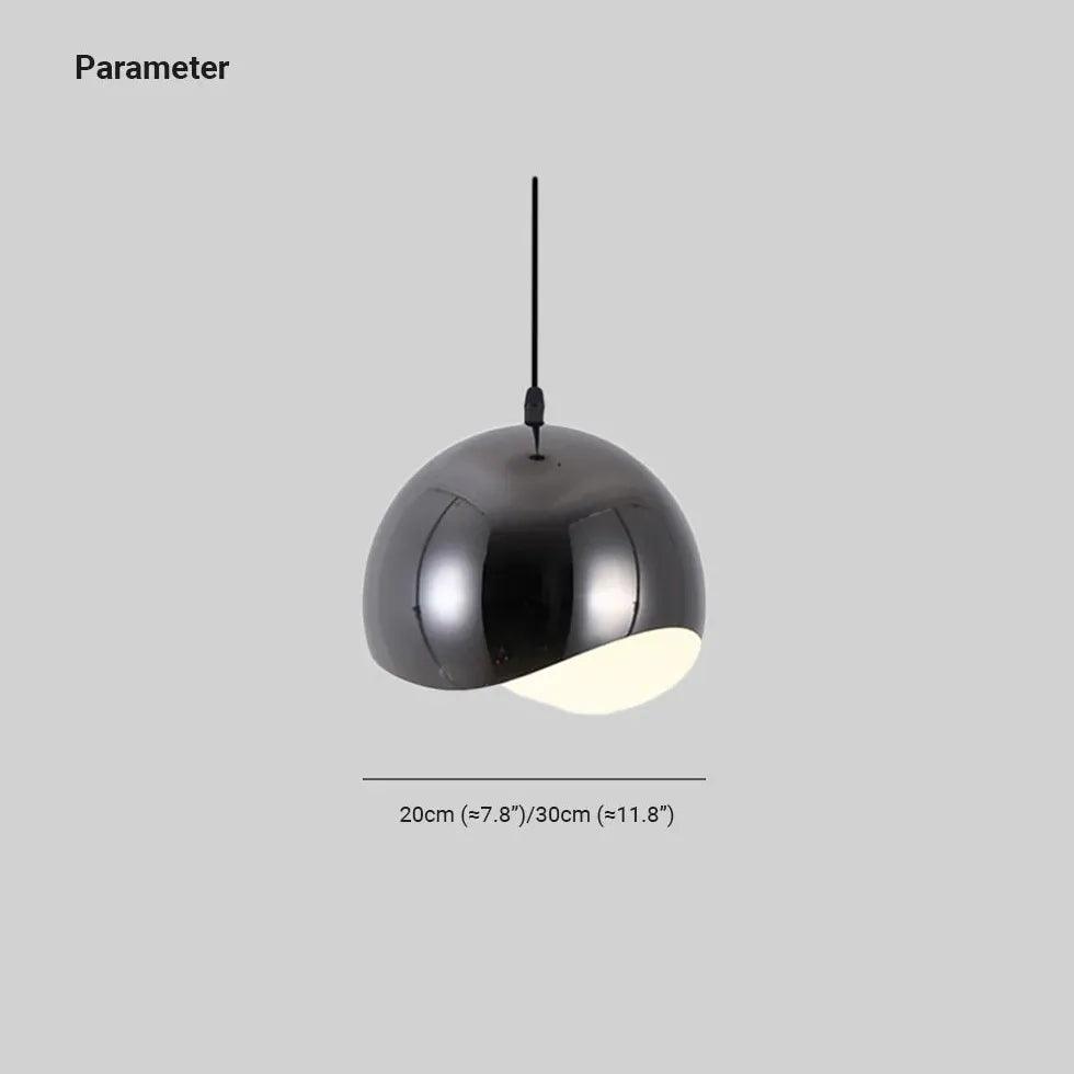 Hemispherical Streamlined Metal Kitchen Pendant Light - Clowas