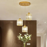 Transparent Cylindrical Glass Pendant Light - Clowas