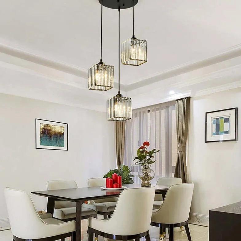 Transparent Cylindrical Glass Pendant Light - Clowas