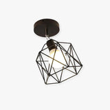 Geometric Metal Frame Black Modern Ceiling Light - Clowas