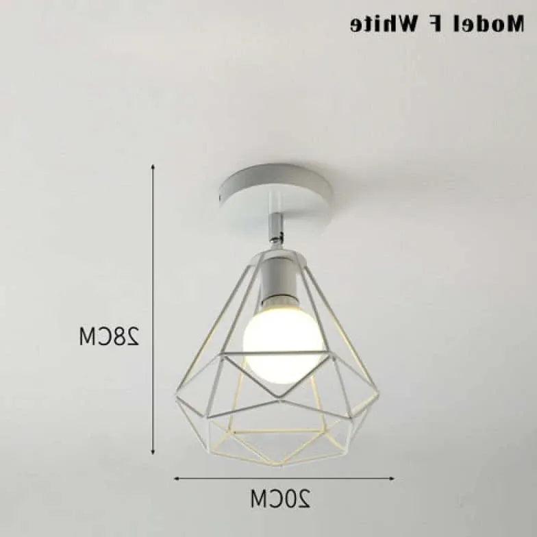 Geometric Metal Frame Black Modern Ceiling Light - Clowas