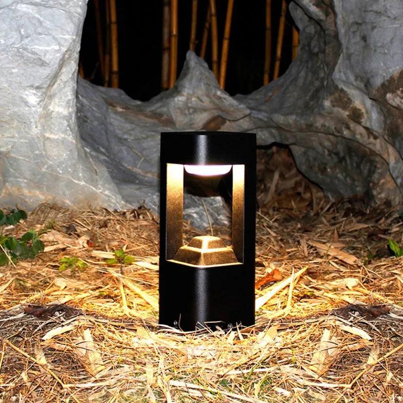 Outdoor Pillar Mounted Lights Waterproof Simple Square