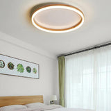 Hollow Ring Bedroom Wooden Flush Ceiling Lights - Clowas