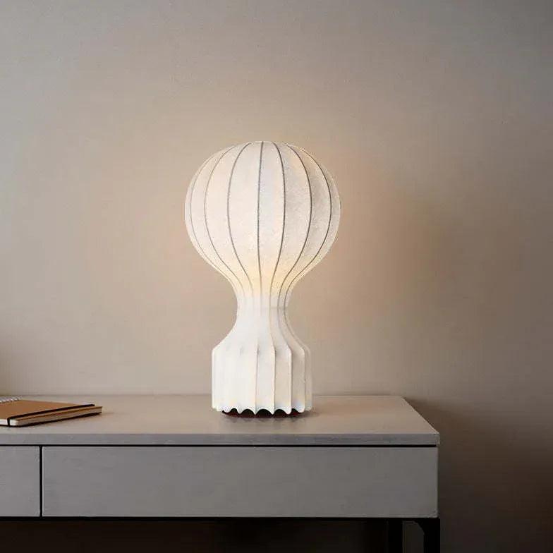 White Rounded Balloon-Shaped Minimalist Table Lamp - Clowas