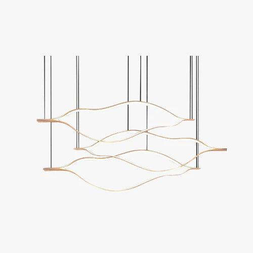 Wavy Metal Structure Modern LED Pendant Light - Clowas