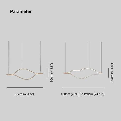 Wavy Metal Structure Modern LED Pendant Light - Clowas
