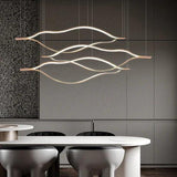 Wavy Metal Structure Modern LED Pendant Light - Clowas