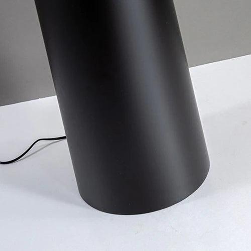 Black Cone-Shaped White Cylindrical Floor Lamp - Clowas