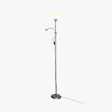 White Dual-Light Upright Plug-In Floor Lamp - Clowas