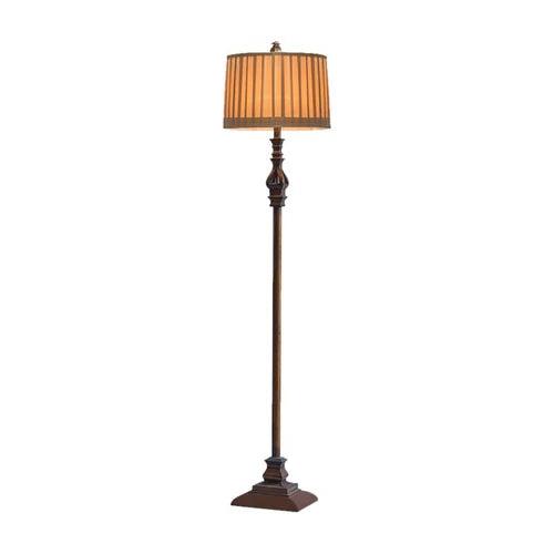 Pleated Shade Traditional Style Warm-Toned Floor Lamp - Clowas