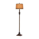 Pleated Shade Traditional Style Warm-Toned Floor Lamp - Clowas