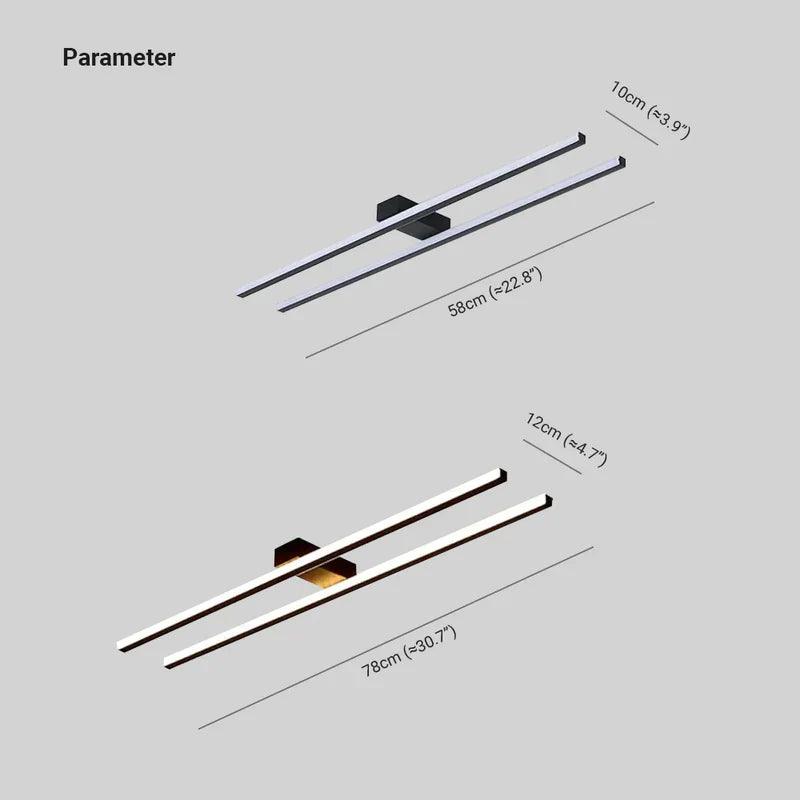 Dual-Rod Linear LED Corridor Ceiling Light - Clowas