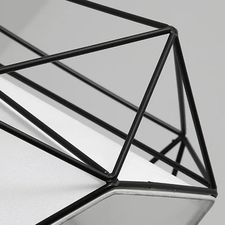 Diamond-Shaped Black Metal Industrial Pendant Light - Clowas