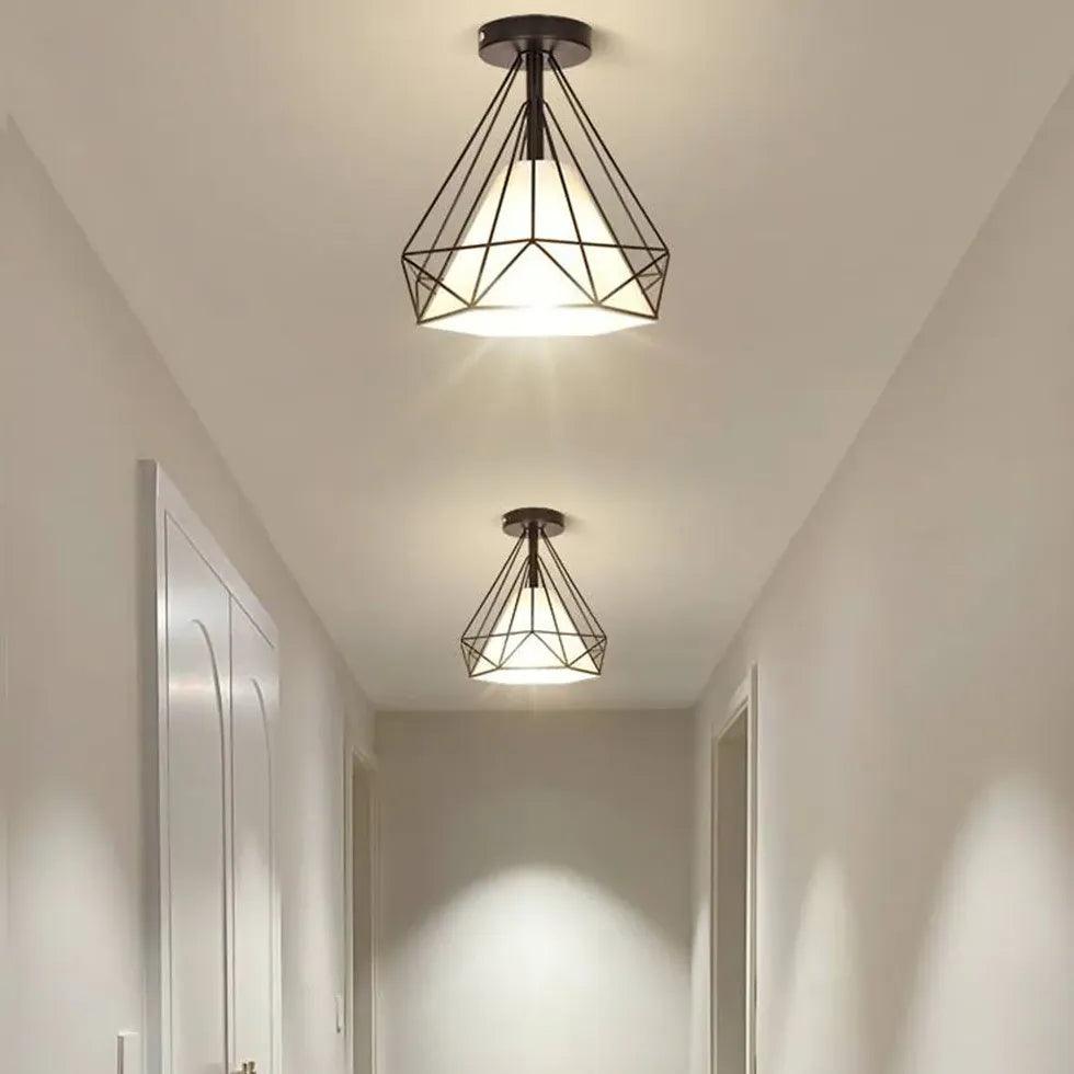 Industrial Style Geometry Modern Flush Ceiling Lights - Clowas