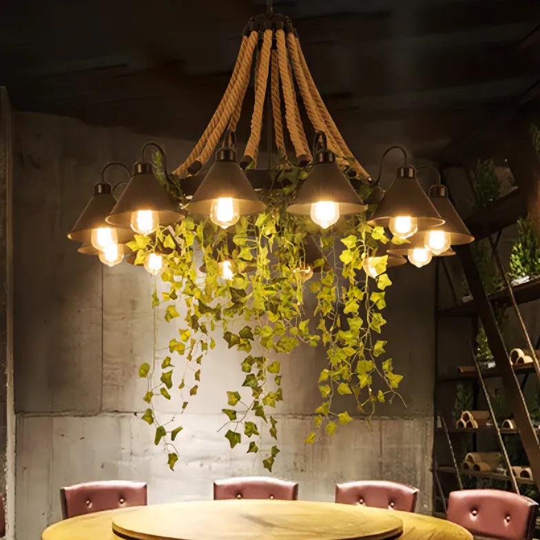 Industrial Tree Leaves Dining Room Vintage Pendant Light - Clowas