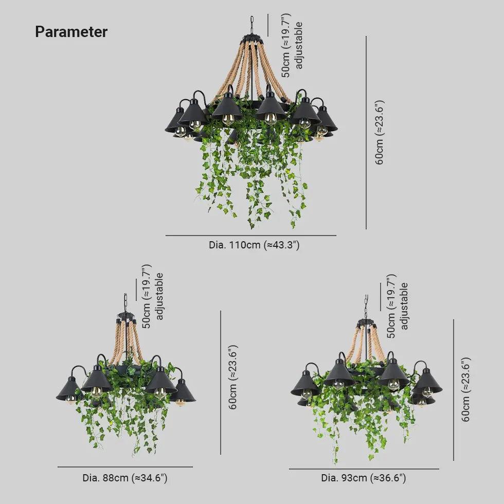 Industrial Tree Leaves Dining Room Vintage Pendant Light - Clowas