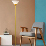 Inverted Cone-Shaped Black Slim Floor Lamp - Clowas