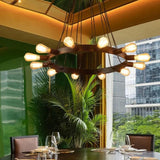 Iron Ring Light Bulb LED Vintage Chandelier - Clowas