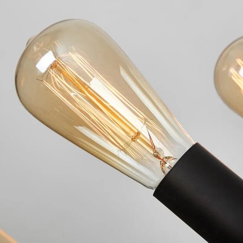 Iron Ring Light Bulb LED Vintage Chandelier - Clowas