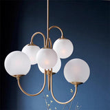 Nordic Milk White Glass Bubble Chandelier