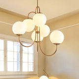 Nordic Milk White Glass Bubble Chandelier