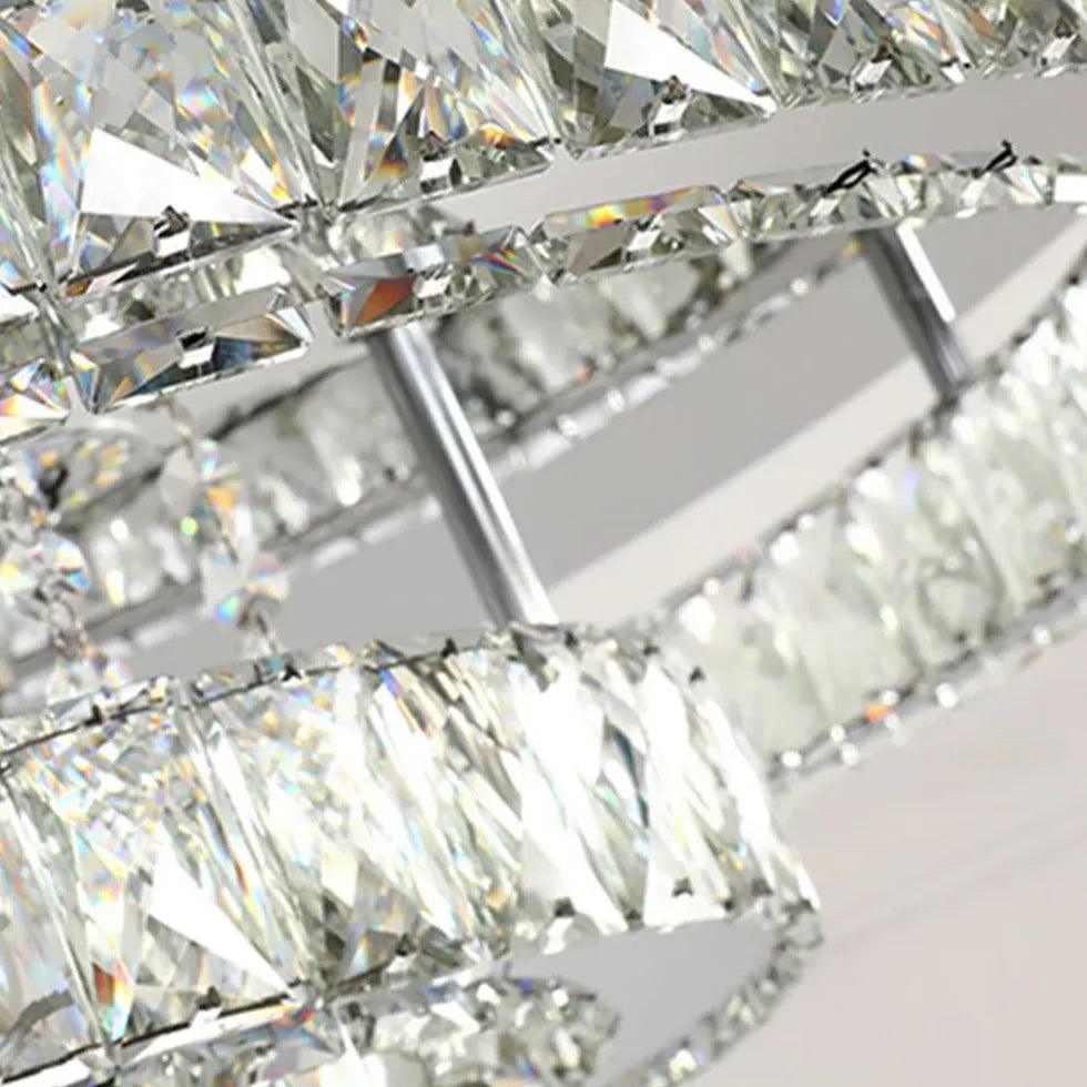 Irregular Multi-Ring Crystal Luxury Ceiling Light - Clowas
