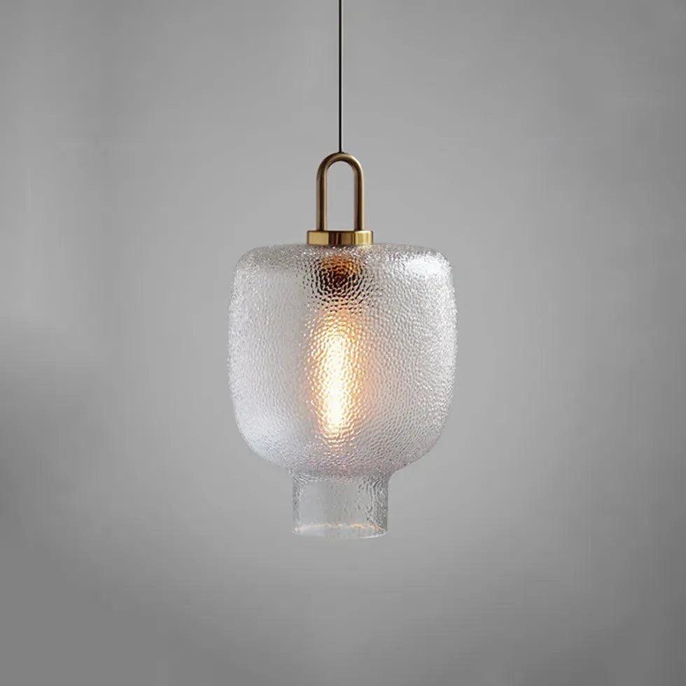 Irregular Shaped Clear Glass Vintage Pendant Light - Clowas