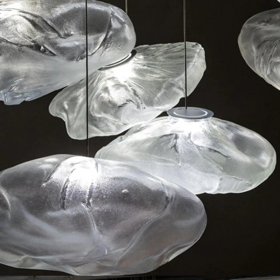Irregular Shaped Glass Shade Modern Pendant Light - Clowas