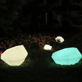 Waterproof Solar Glowing Polyhedron Stone Floor Lamps