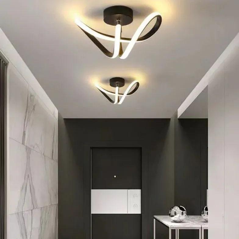 Irregular Two-Tone Ring Modern Ceiling Light - Clowas