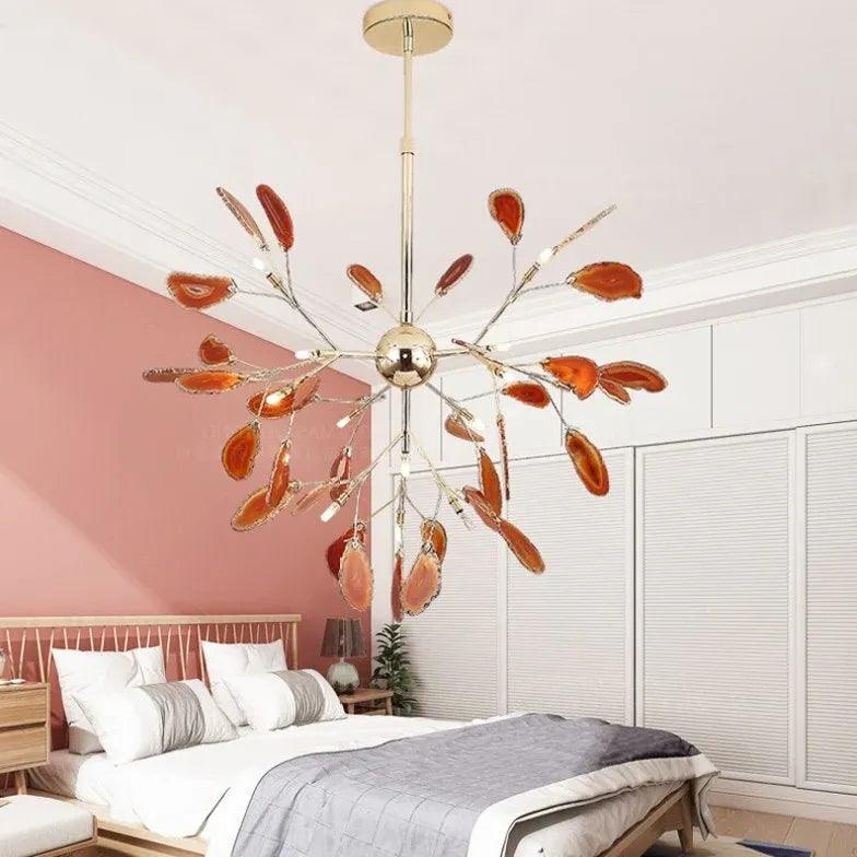 Pink Petal Design Bedroom Pendant Light - Clowas