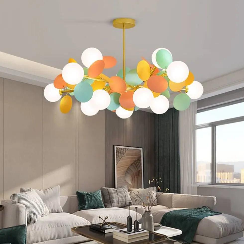 Colorful Flower Design Modern Chandelier - Clowas