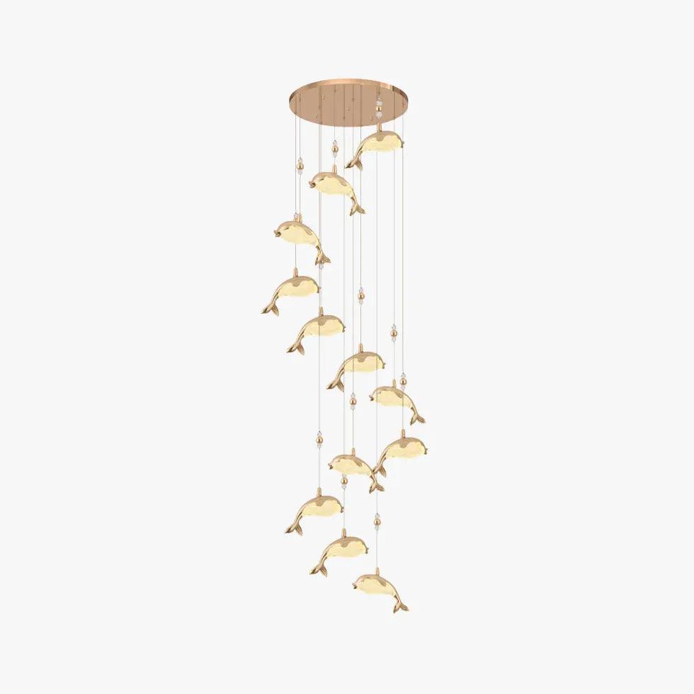 Dolphin Design Modern Minimalist Bedroom Pendant Light - Clowas