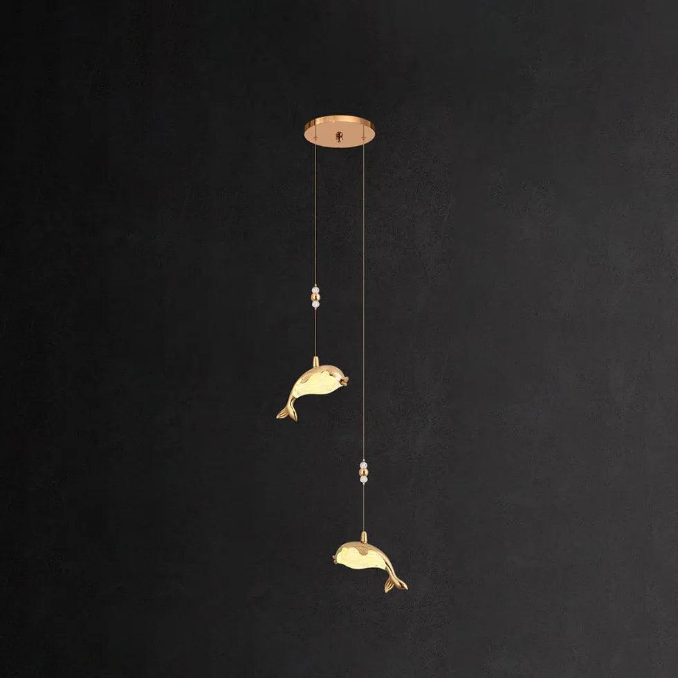 Dolphin Design Modern Minimalist Bedroom Pendant Light - Clowas