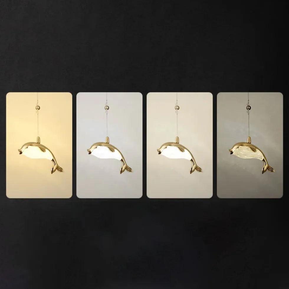 Dolphin Design Modern Minimalist Bedroom Pendant Light - Clowas