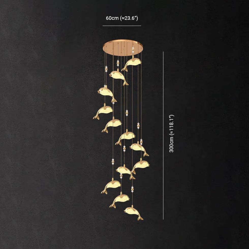 Dolphin Design Modern Minimalist Bedroom Pendant Light - Clowas