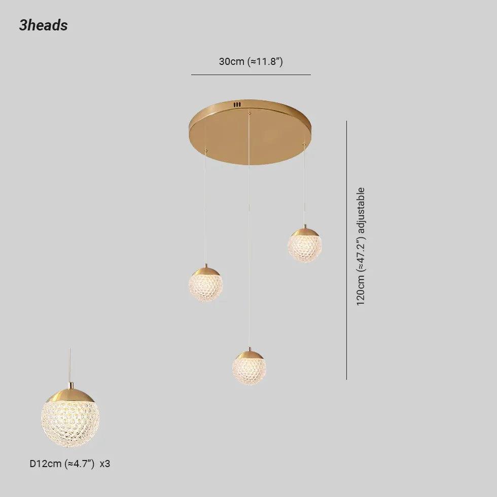 Spherical Multi-Head Luxury Hall Pendant Light - Clowas