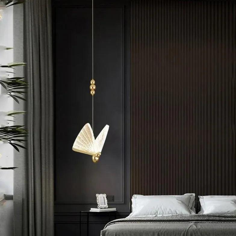 Butterfly Shaped Acrylic LED Bedroom Pendant Light - Clowas