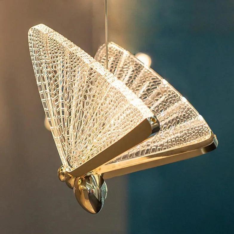 Butterfly Shaped Acrylic LED Bedroom Pendant Light - Clowas
