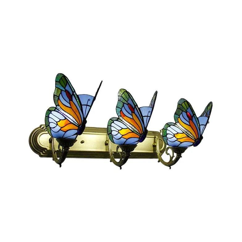 Tiffany Wall Sconce Butterfly Glass - Clowas